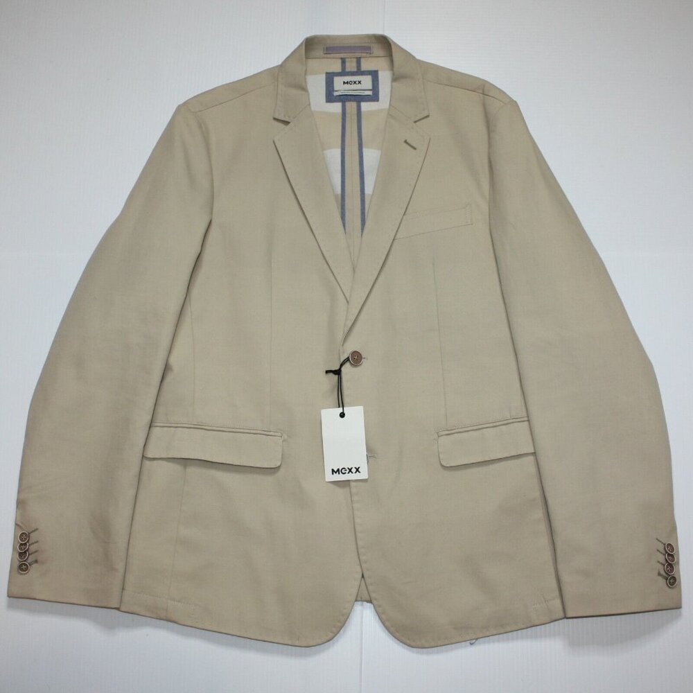 Mexx Men's Light Beige Color Sport Coat Blazer Jacket size US 44 NWT